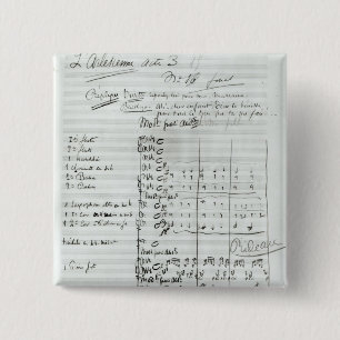 Macaron Carré 5 Cm Score manuscrit de la Loi III