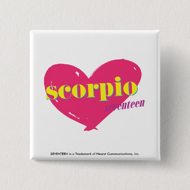 Macaron Carré 5 Cm Scorpio (Devant)