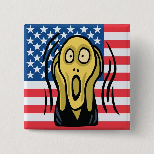 Macaron Carré 5 Cm Scream American (Devant)