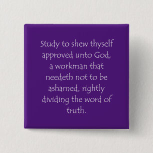 Macaron Carré 5 Cm Scripture Quote 2 Timothy 2 15