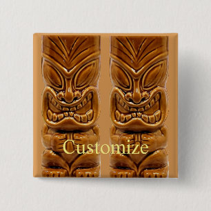 Macaron Carré 5 Cm Sculpture Gold Tiki Thunder_Cove