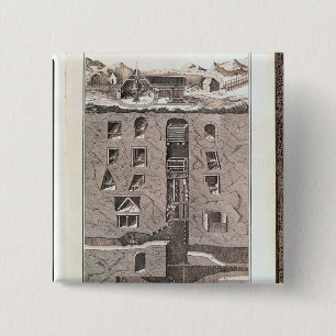 Macaron Carré 5 Cm Section transversale d'une mine