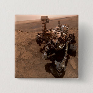 Macaron Carré 5 Cm Selfie NASA Mars Curiosity Rover Red Planet