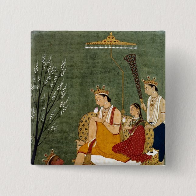 Macaron Carré 5 Cm Septième incarnation de Vishnu comme Rama-Chandra (Devant)