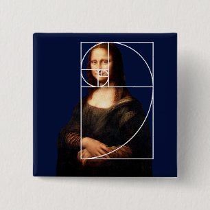 Macaron Carré 5 Cm Séquence Leonardo da Vinci Mona Lisa Fibonacci