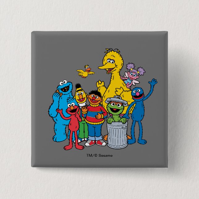 Macaron Carré 5 Cm Sesame Street Pals Wing (Devant)