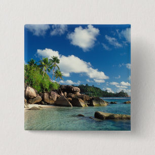 Macaron Carré 5 Cm Seychelles, île de Mahe, baie de Lazare