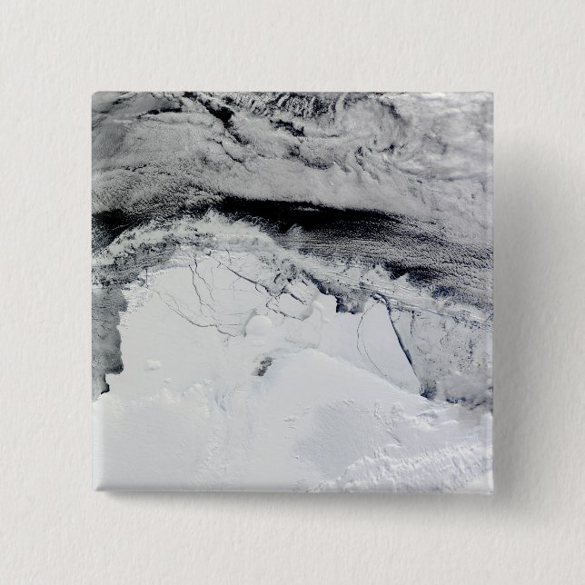 Macaron Carré 5 Cm Shackleton Ice Shelf, Antarctique (Devant)
