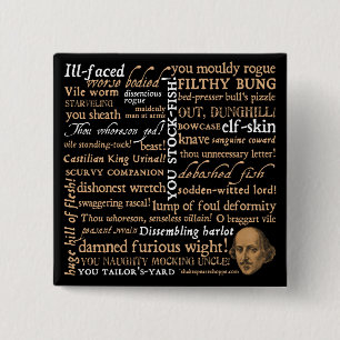 Macaron Carré 5 Cm Shakespeare insulte la collection