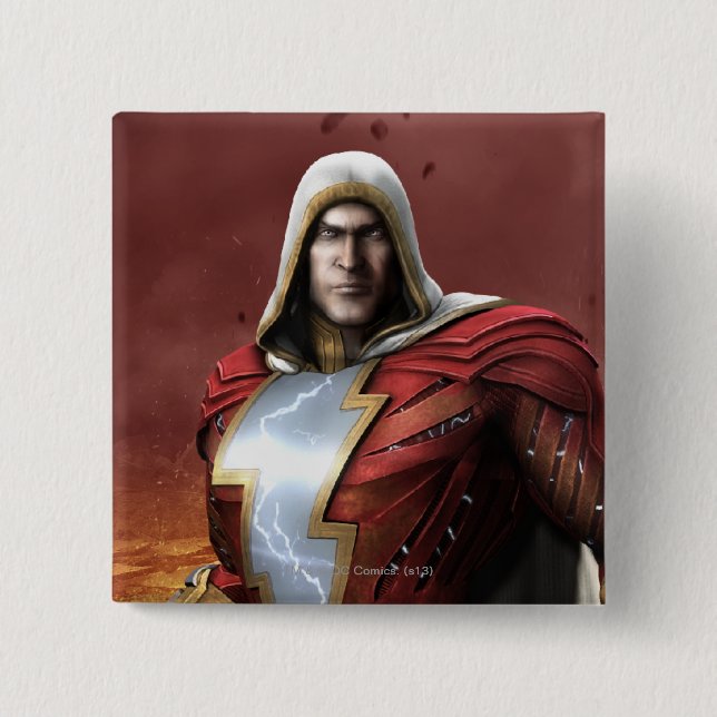 Macaron Carré 5 Cm Shazam (Devant)