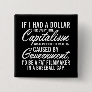 Macaron Carré 5 Cm Si j'avais un bouton du dollar