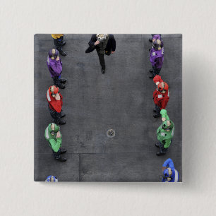 Macaron Carré 5 Cm Sideboys d'arc-en-ciel de marine des USA