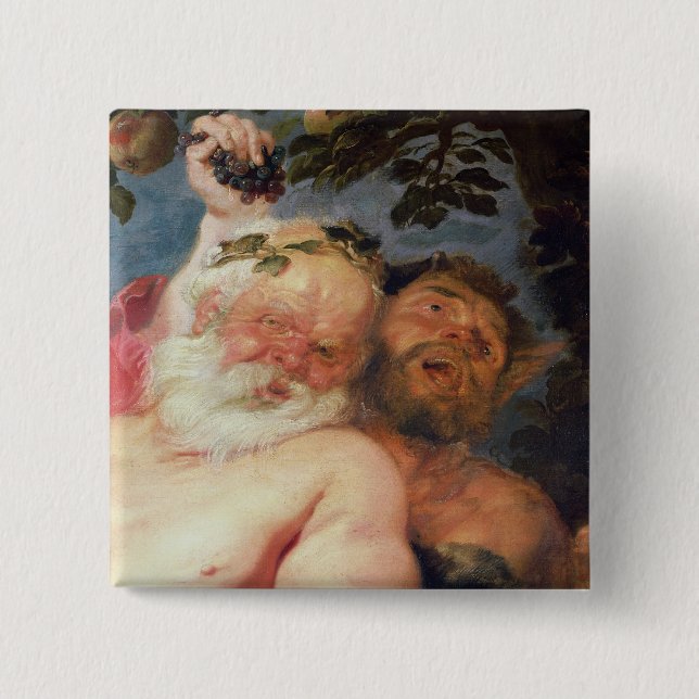 Macaron Carré 5 Cm Silenus ivre soutenu par des satyres, c.1620 (Devant)