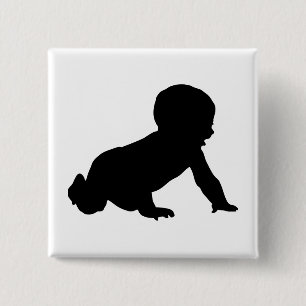 Macaron Carré 5 Cm Silhouette bébé