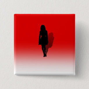 Macaron Carré 5 Cm Silhouette d'une femme
