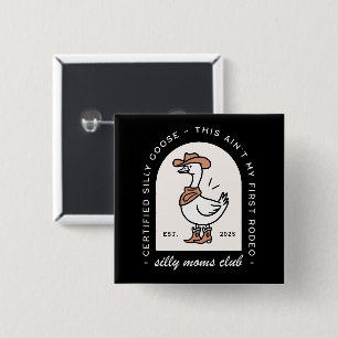 Macaron Carré 5 Cm Silly goose club club club de la mère amusant cowg