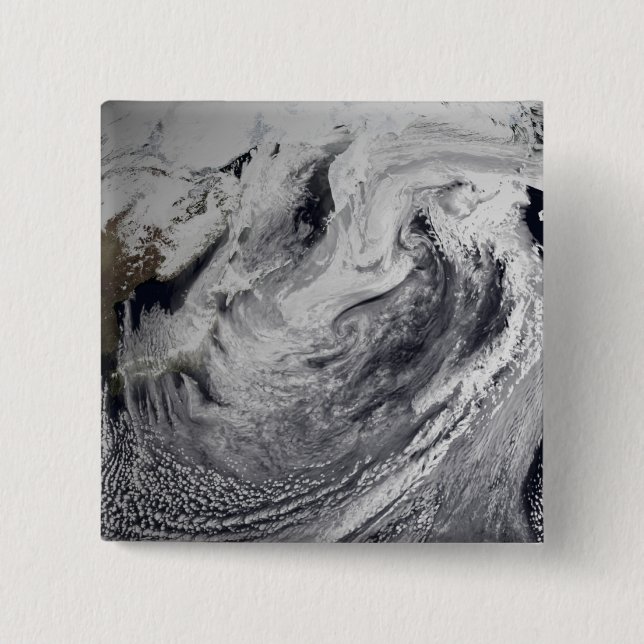 Macaron Carré 5 Cm Simulation de nuage d'une seule journée (Devant)