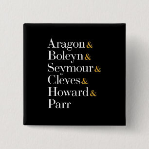 Macaron Carré 5 Cm Six the Musical Queens - Ampersand Names T-shirt