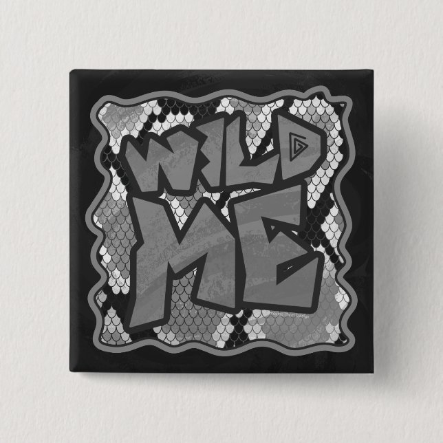 Macaron Carré 5 Cm Snake Yellow et Gold Print (Devant)