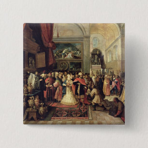 Macaron Carré 5 Cm Solomon dans le trésor du temple, 1633