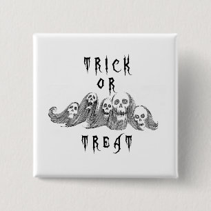 Macaron Carré 5 Cm Sorcières d'Halloween Friandise ou Farce