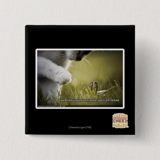 Macaron Carré 5 Cm Sort malheureux sur vous-même (Devant)