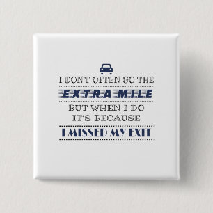 Macaron Carré 5 Cm Sortie du pilote du Humour défectueux manquée