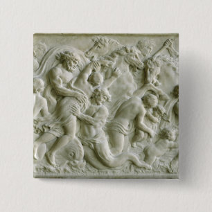 Macaron Carré 5 Cm Soulagement dépeignant des nereids emportés par