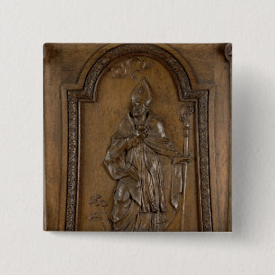 Macaron Carré 5 Cm Soulagement dépeignant l'évêque de St Medard