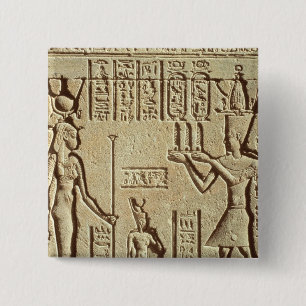 Macaron Carré 5 Cm Soulagement dépeignant un pharaon