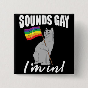 Macaron Carré 5 Cm Sounds Gay I'm