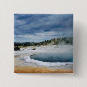 Macaron Carré 5 Cm Sources chaudes-Yellowstone