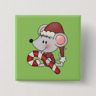 Macaron Carré 5 Cm Souris de Noël avec du sucre de canne