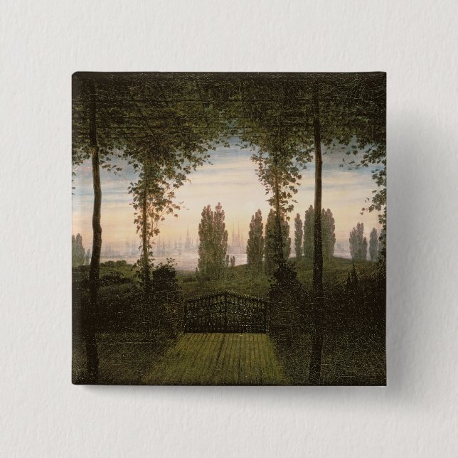 Macaron Carré 5 Cm Souvenir de Johann Brême (Devant)