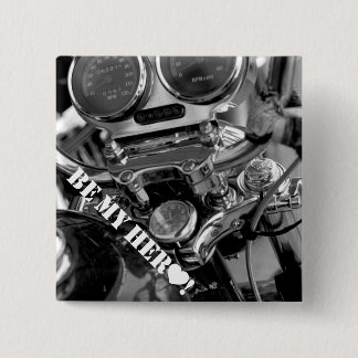 Macaron Carré 5 Cm Soyez mon héros ! Vrroom ! ! Bouton