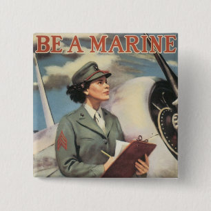 Macaron Carré 5 Cm Soyez un marin - Libérez un marin pour combattre