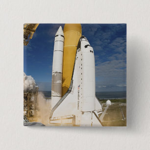 Macaron Carré 5 Cm Space Shuttle Atlantis se lève sur 12