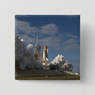 Macaron Carré 5 Cm Space Shuttle Atlantis se lève sur 23