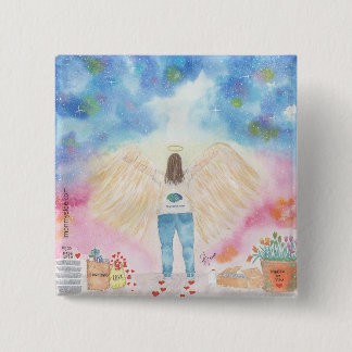 Macaron Carré 5 Cm Special Neighbor in Need Pin