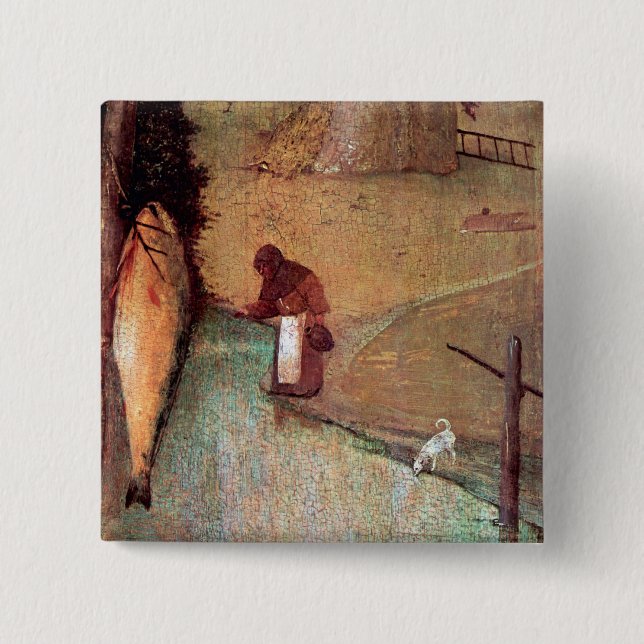 Macaron Carré 5 Cm St Christopher, détaillent le bouton 3 (Devant)