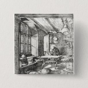 Macaron Carré 5 Cm St Jerome dans son étude, 1514