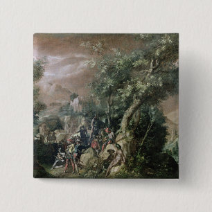 Macaron Carré 5 Cm St John le baptiste prêchant (huile sur la toile)