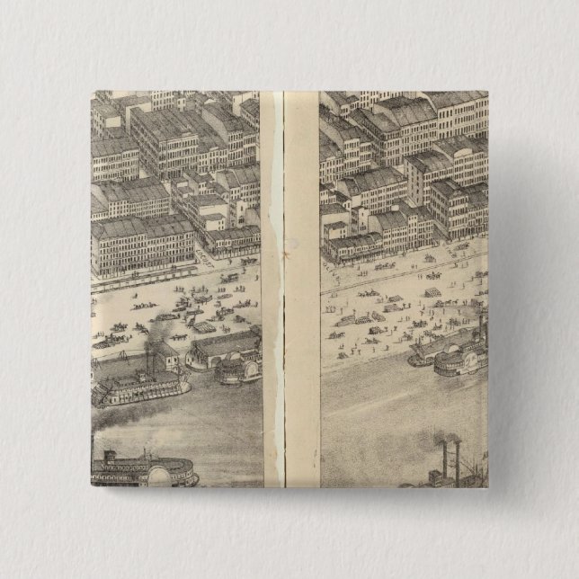 Macaron Carré 5 Cm St. Louis, Missouri 3 (Devant)