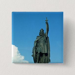 Macaron Carré 5 Cm Statue d'Alfred le grand