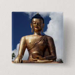 Macaron Carré 5 Cm Statue de Bouddha assis