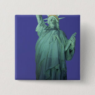 Macaron Carré 5 Cm Statue de la Liberté, New York, États-Unis