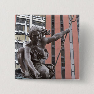 Macaron Carré 5 Cm Statue de Portlandia, Portland, Oregon