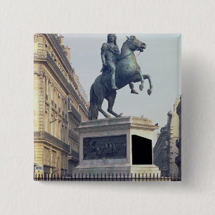 Macaron Carré 5 Cm Statue équestre du Roi Louis XIV (1816-22) (bro
