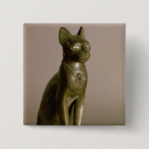 Macaron Carré 5 Cm Statuette d'un chat représentant la déesse Bastet