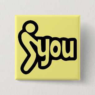 Macaron Carré 5 Cm Stick Figure Fing Screw You #USAPatriotGraphics